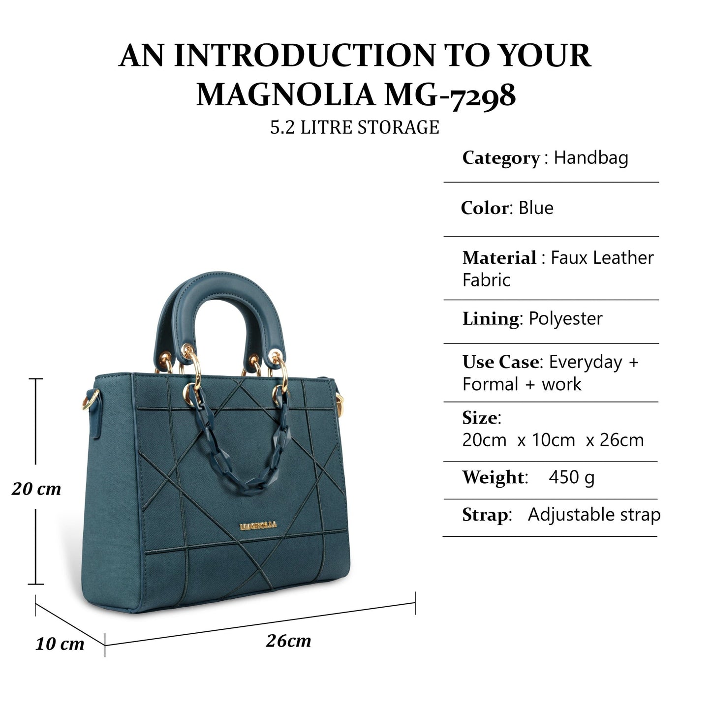 Magnolia Luxury Handbag Trendy Women's Shoulder & Hand Carry Bag