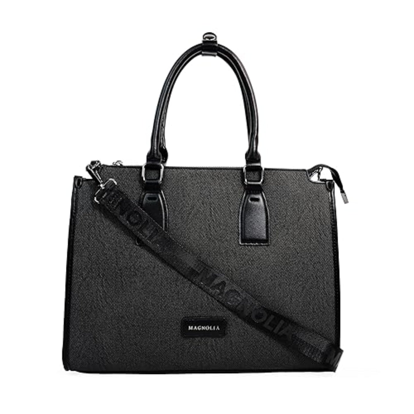 Magnolia® Premium Faux Leather Handbag – 10L Spacious Everyday & Office Bag | Black