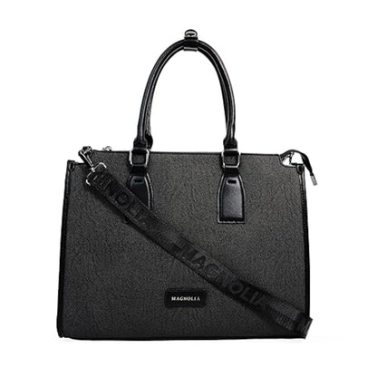 Magnolia® Premium Faux Leather Handbag – 10L Spacious Everyday & Office Bag | Black
