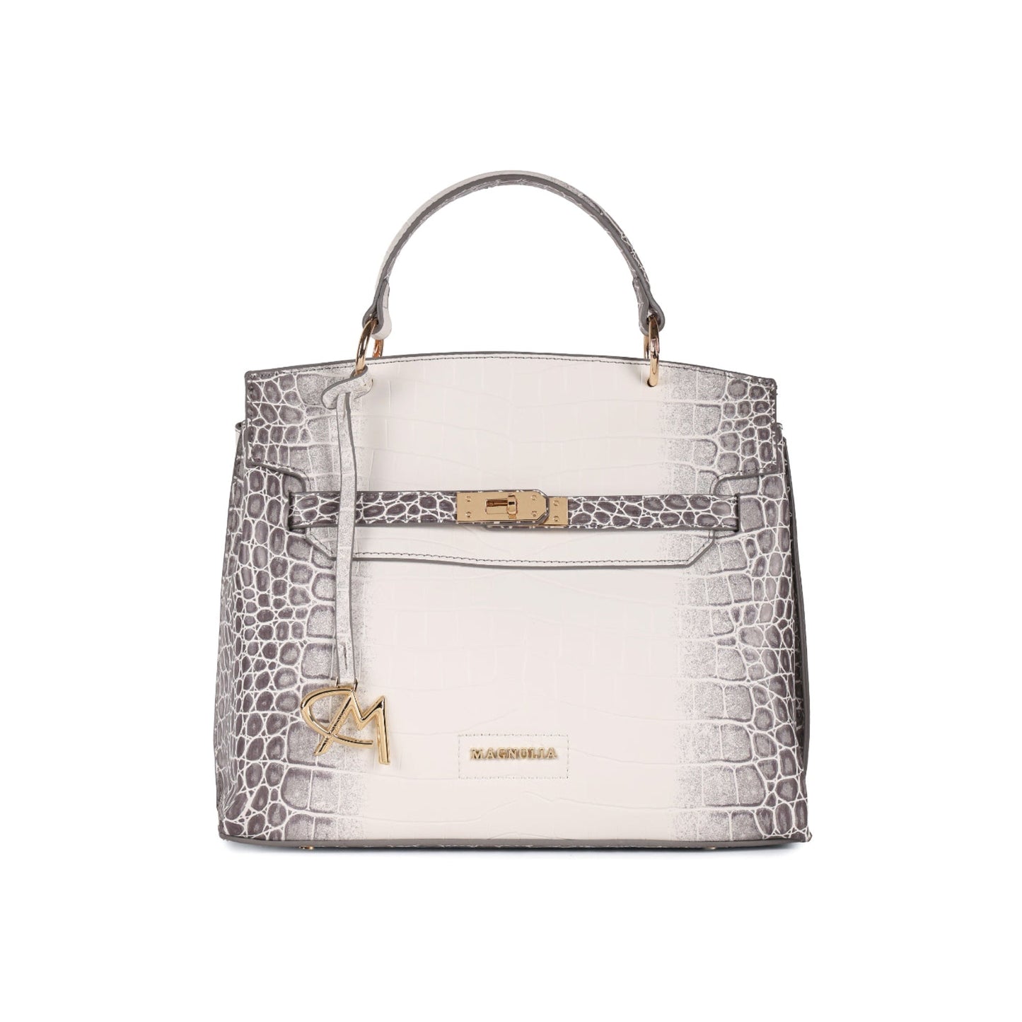 Magnolia Grey PU Leather Animal Effect One Size Women Satchel