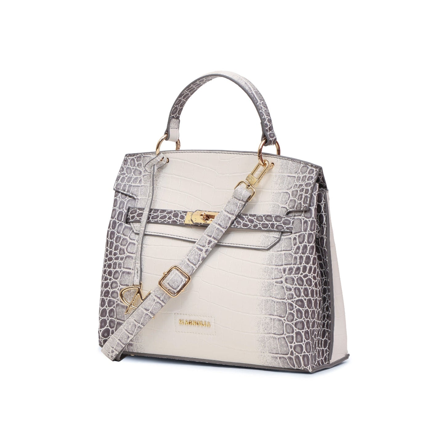 Magnolia Grey PU Leather Animal Effect One Size Women Satchel