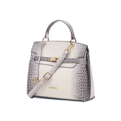 Magnolia Grey PU Leather Animal Effect One Size Women Satchel