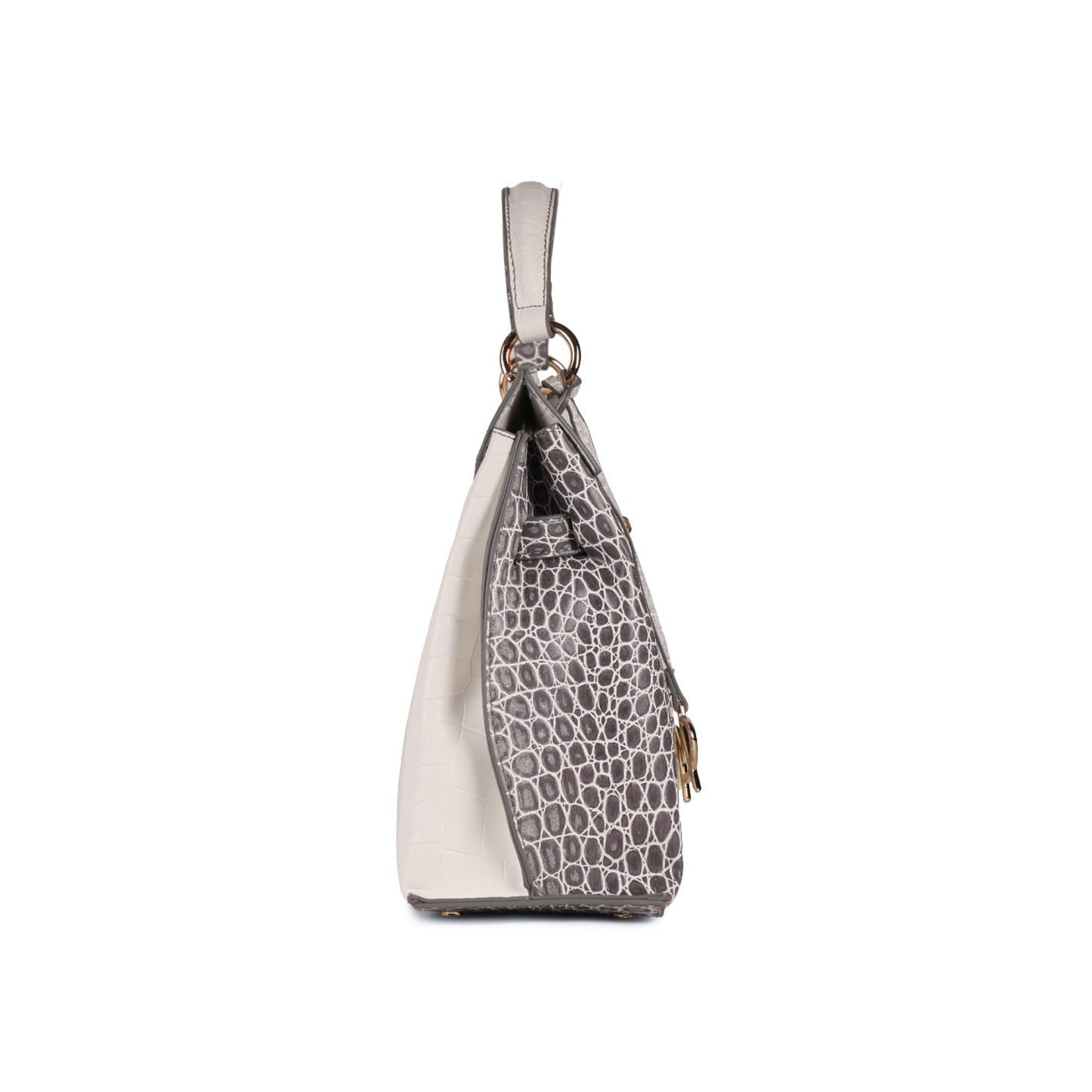 Magnolia Grey PU Leather Animal Effect One Size Women Satchel