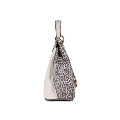 Magnolia Grey PU Leather Animal Effect One Size Women Satchel