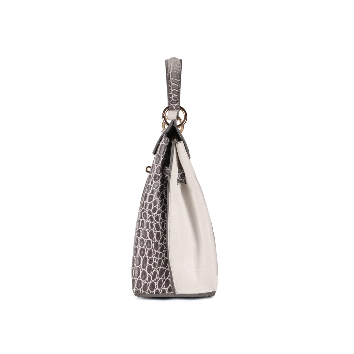 Magnolia Grey PU Leather Animal Effect One Size Women Satchel