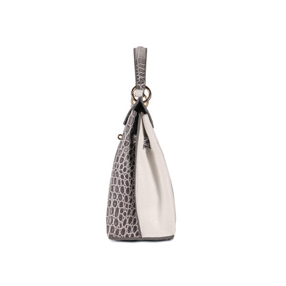 Magnolia Grey PU Leather Animal Effect One Size Women Satchel