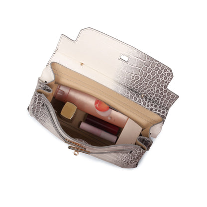 Magnolia Grey PU Leather Animal Effect One Size Women Satchel