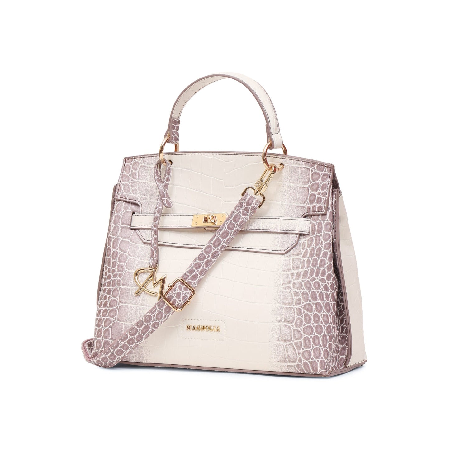 Magnolia Purple PU Leather Animal Effect One Size Women Satchel