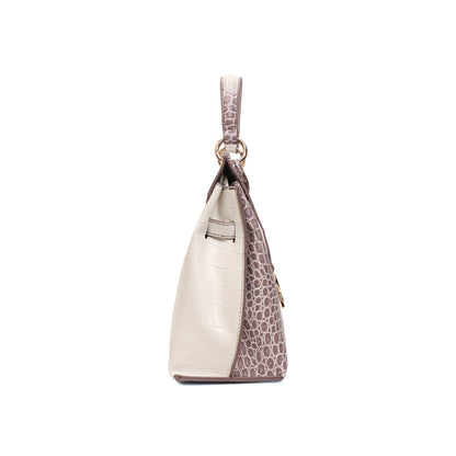 Magnolia Purple PU Leather Animal Effect One Size Women Satchel