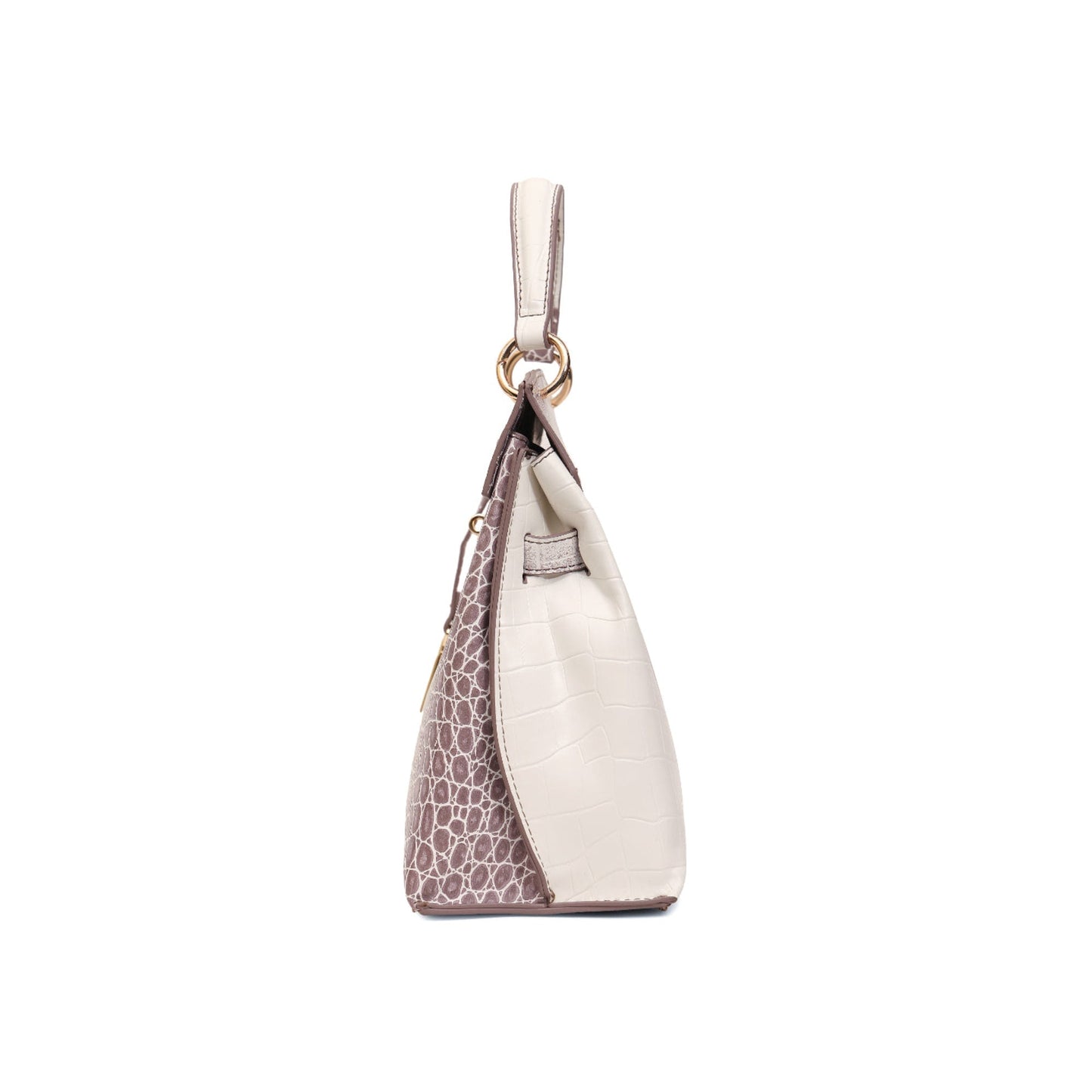 Magnolia Purple PU Leather Animal Effect One Size Women Satchel