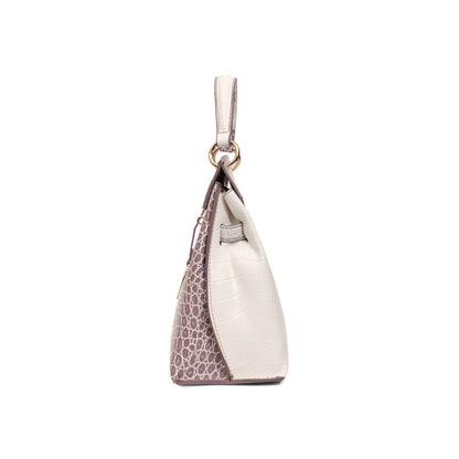 Magnolia Purple PU Leather Animal Effect One Size Women Satchel