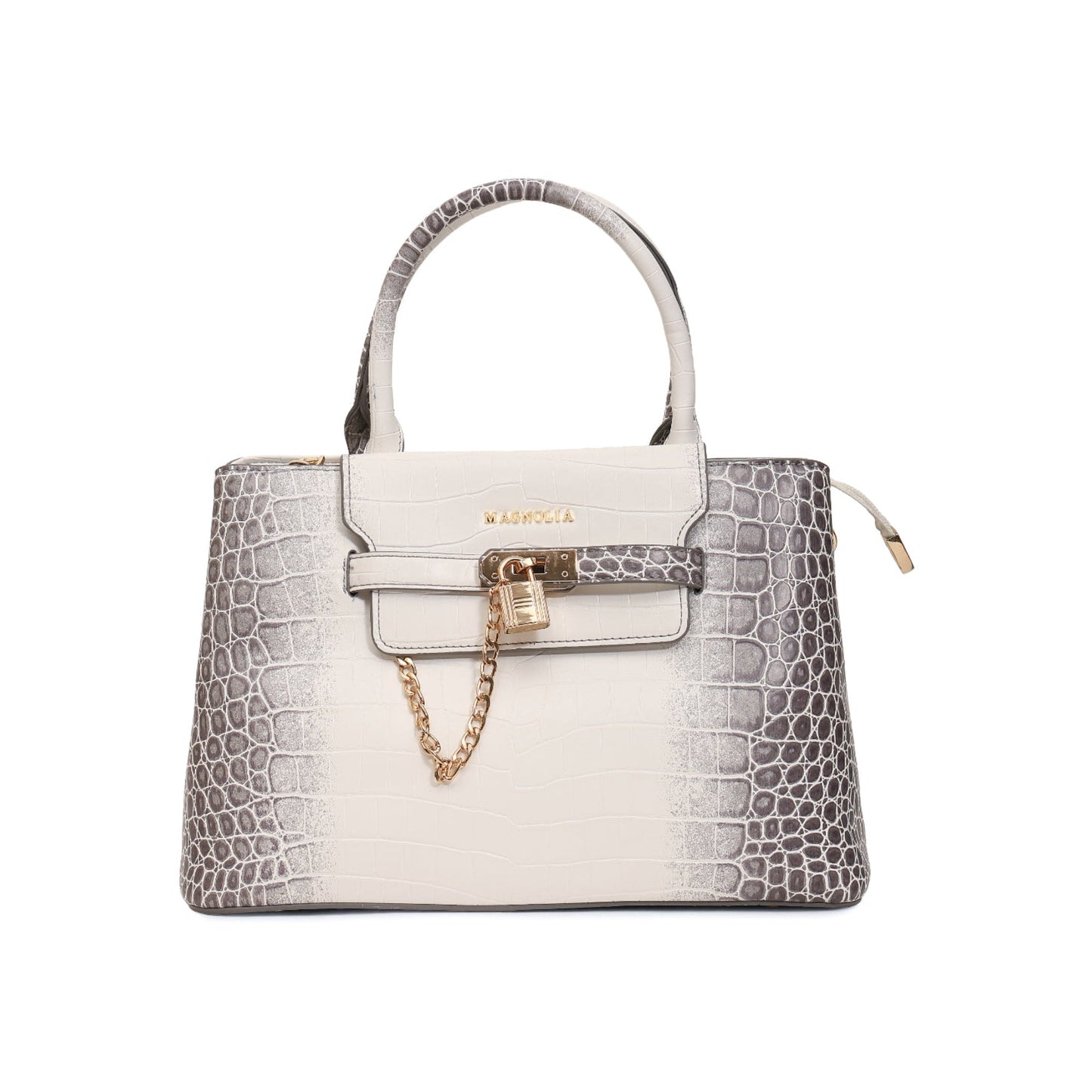 Magnolia Grey PU Leather Animal Effect One Size Women Satchel