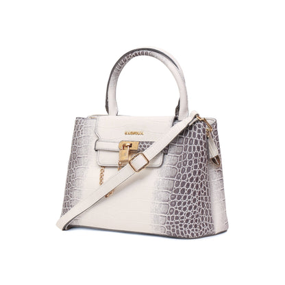 Magnolia Grey PU Leather Animal Effect One Size Women Satchel