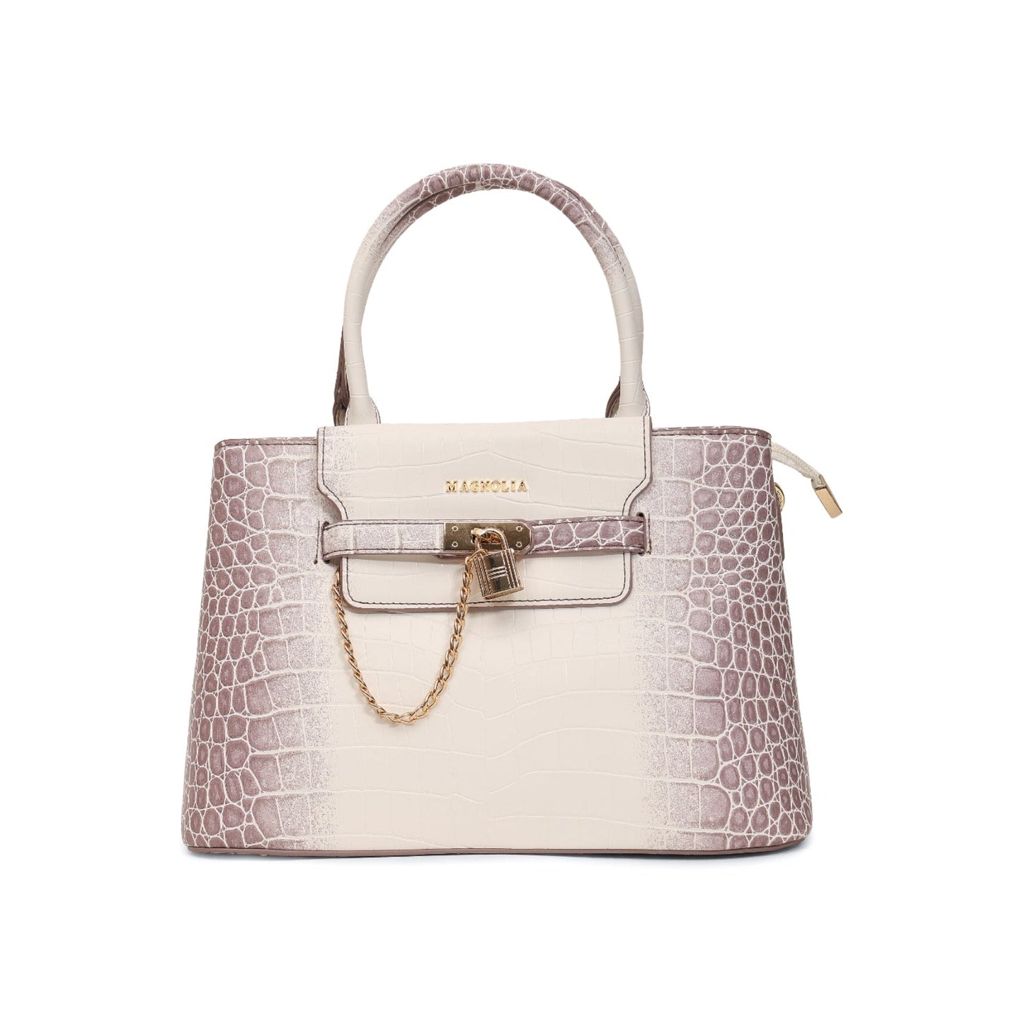Magnolia Purple PU Leather Animal Effect One Size Women Satchel