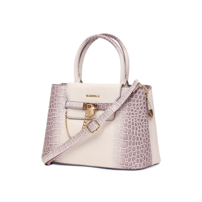 Magnolia Purple PU Leather Animal Effect One Size Women Satchel
