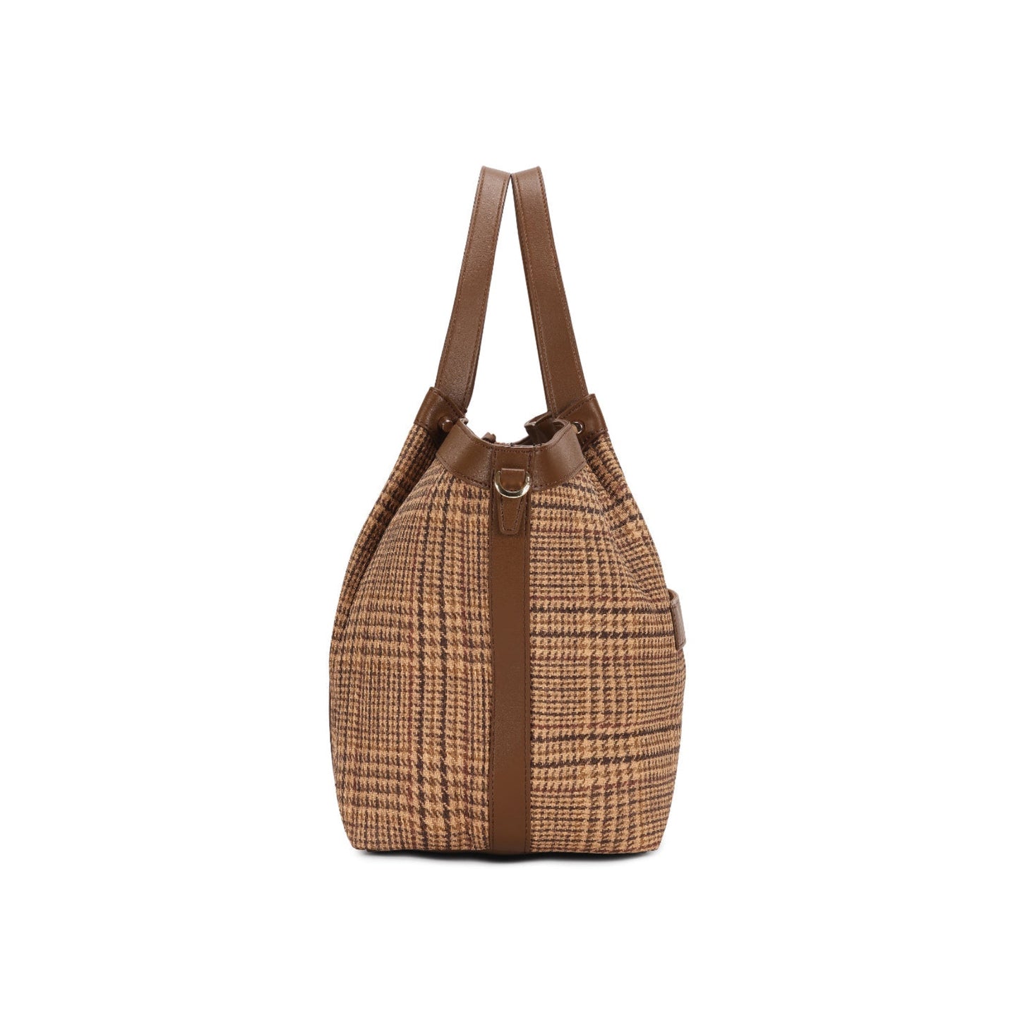 Magnolia Brown Textured One Size PU Leather Tote