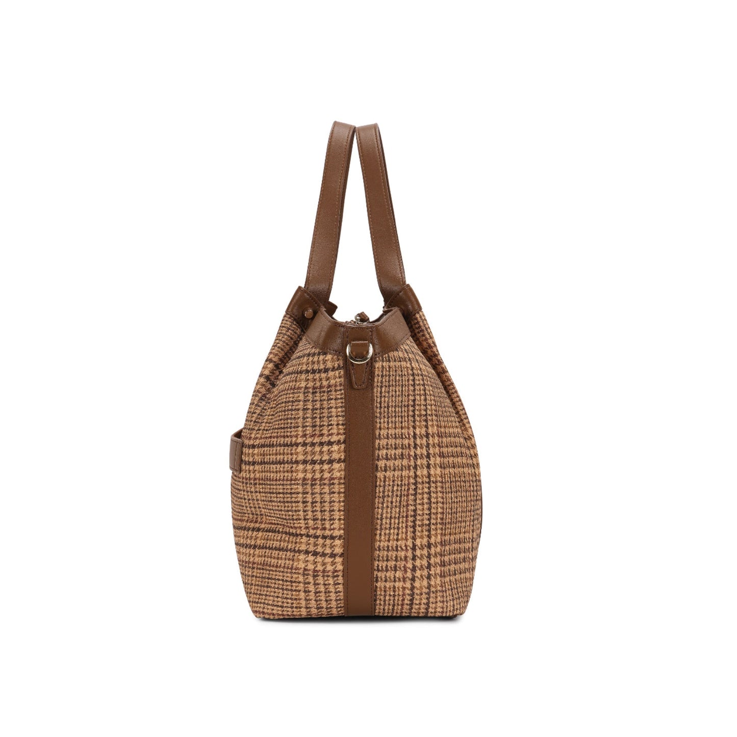 Magnolia Brown Textured One Size PU Leather Tote
