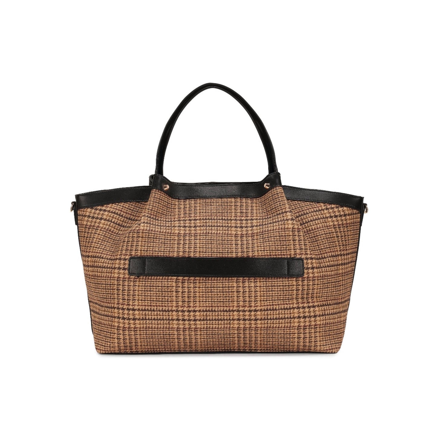 Magnolia Black PU Leather Textured One Size Unisex Tote
