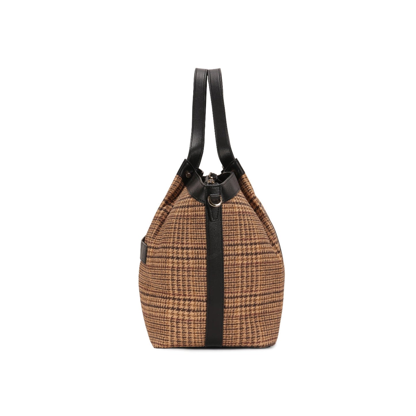 Magnolia Black PU Leather Textured One Size Unisex Tote