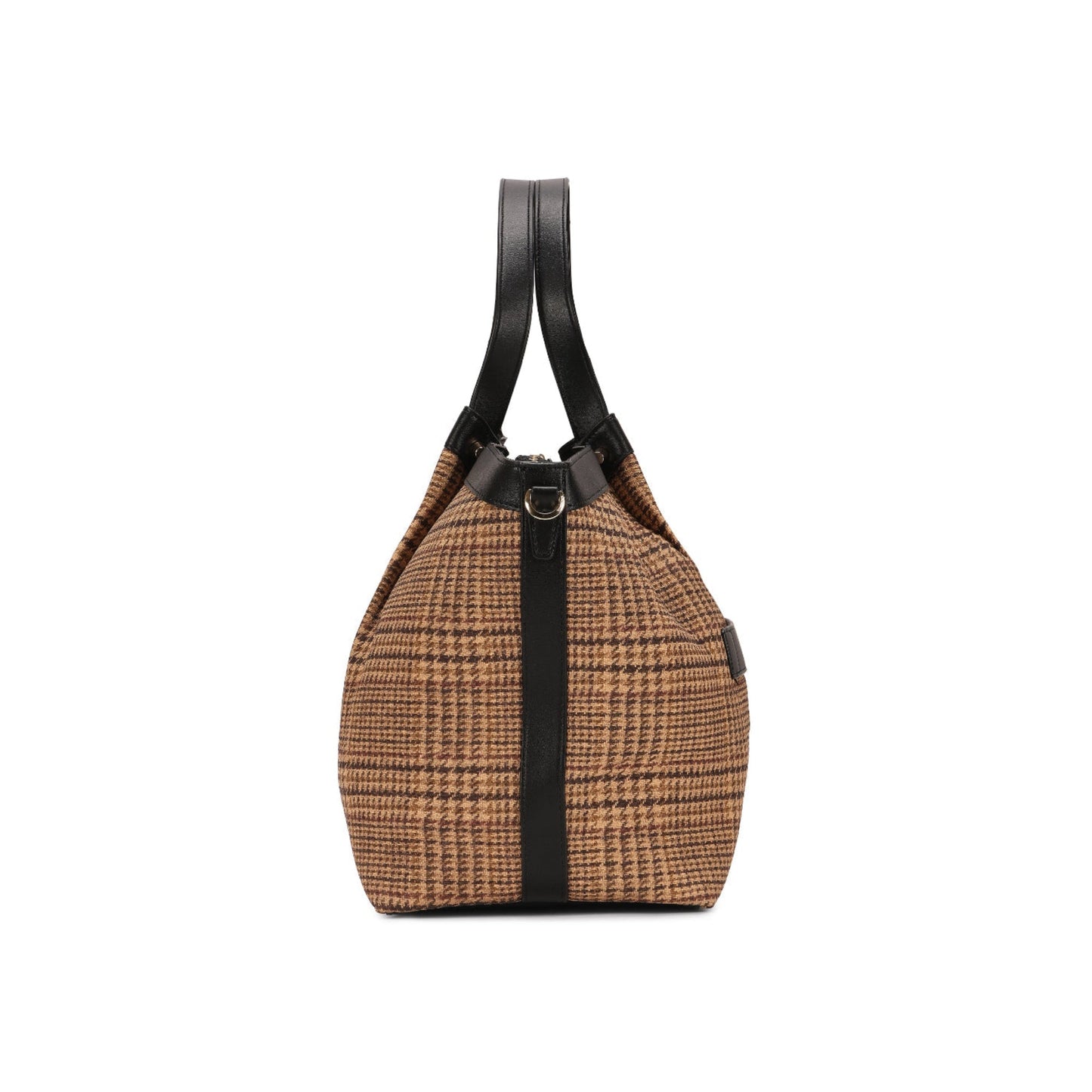 Magnolia Black PU Leather Textured One Size Unisex Tote