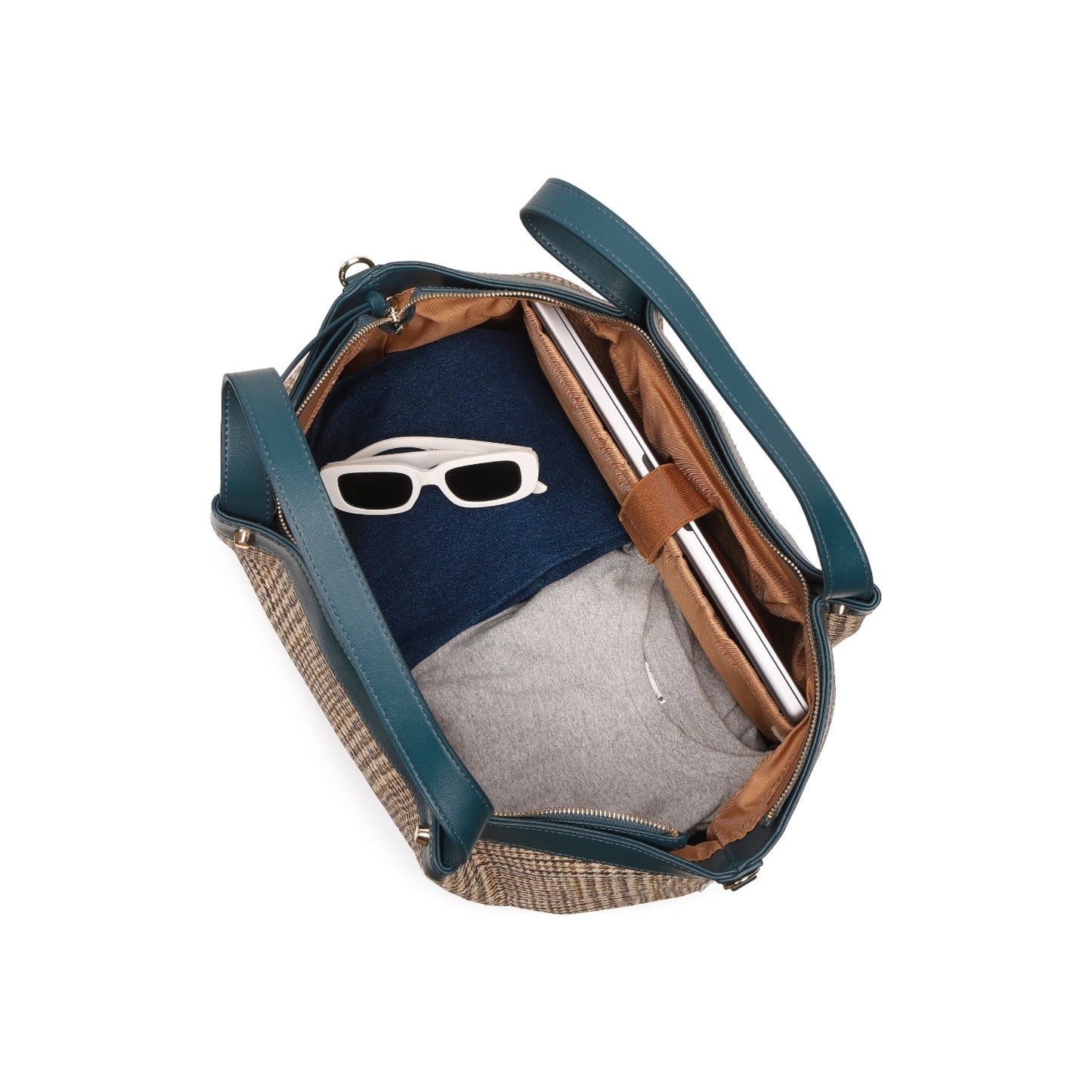 Magnolia Blue PU Leather Textured One Size Unisex Tote
