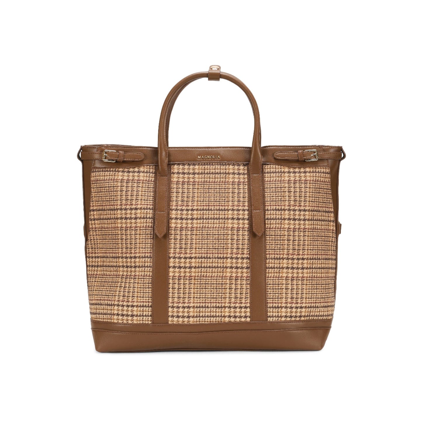 Magnolia Brown PU Leather Textured One Size Unisex Tote