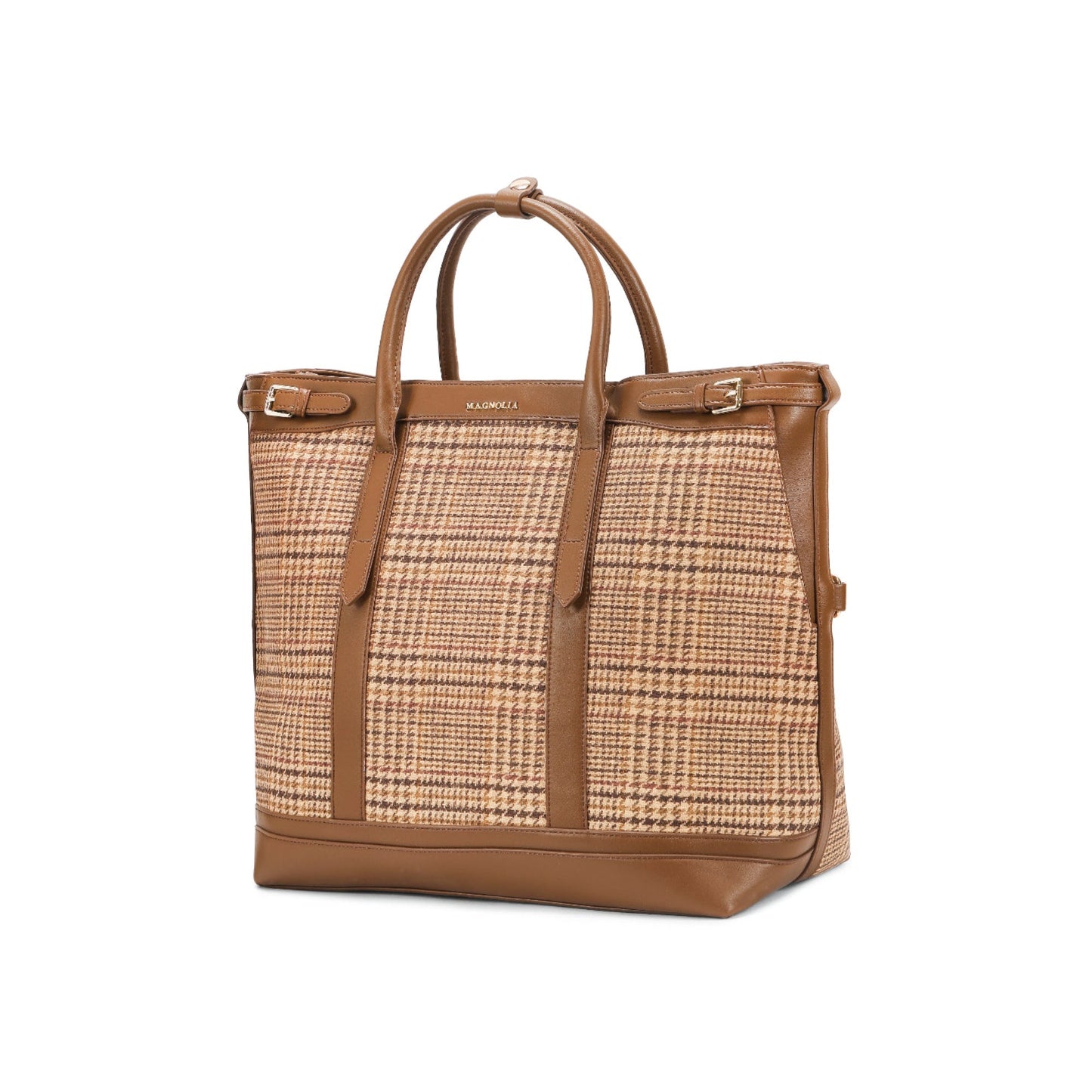 Magnolia Brown PU Leather Textured One Size Unisex Tote