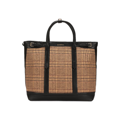 Magnolia Black PU Leather Textured One Size Unisex Tote