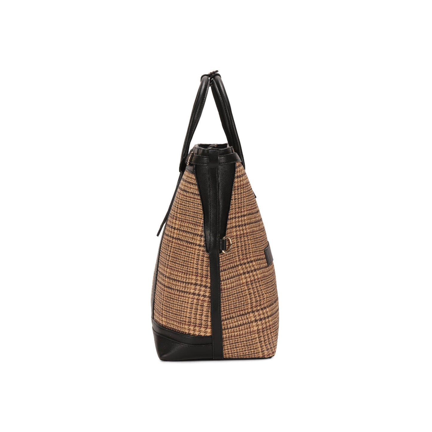 Magnolia Black PU Leather Textured One Size Unisex Tote