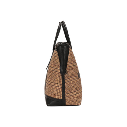 Magnolia Black PU Leather Textured One Size Unisex Tote