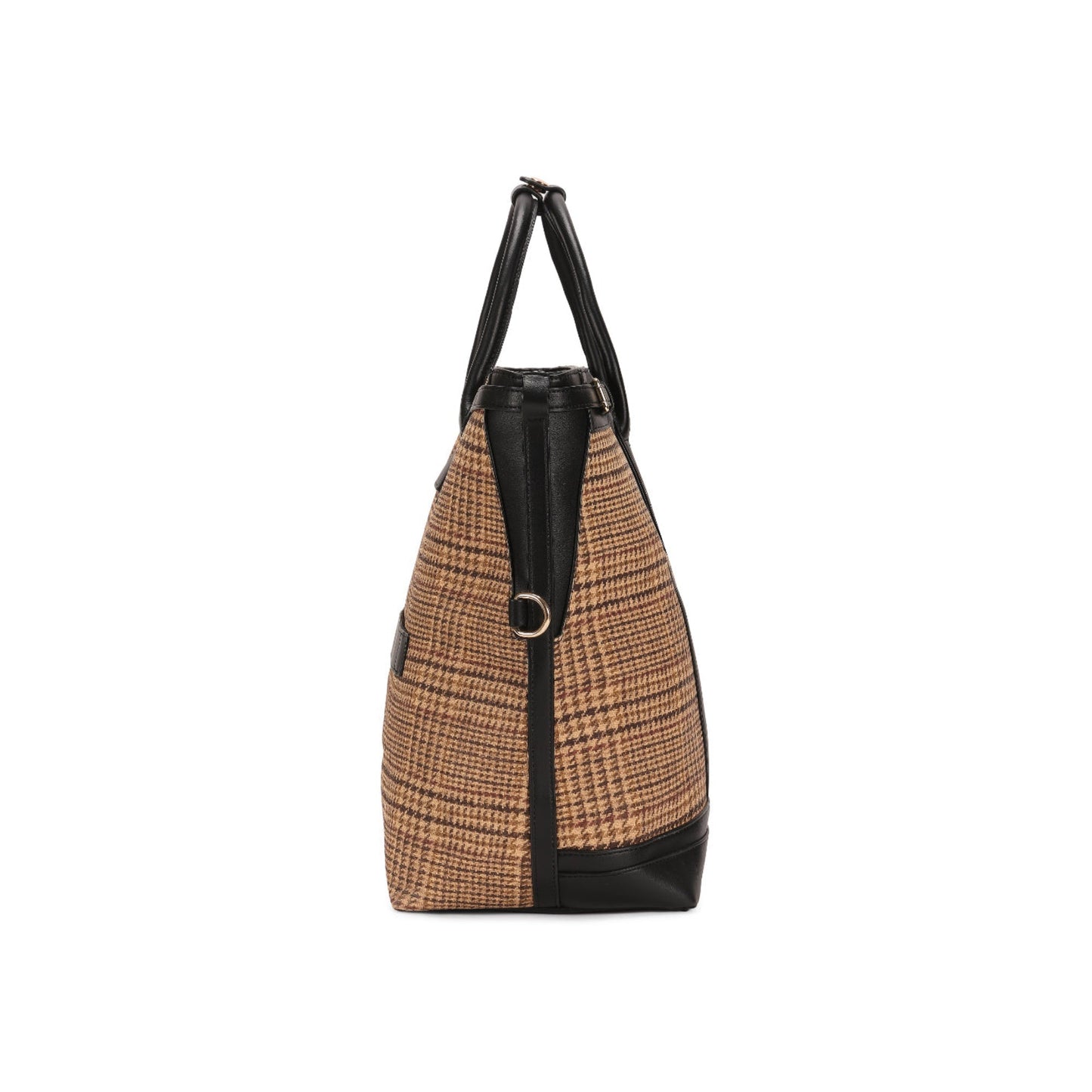 Magnolia Black PU Leather Textured One Size Unisex Tote