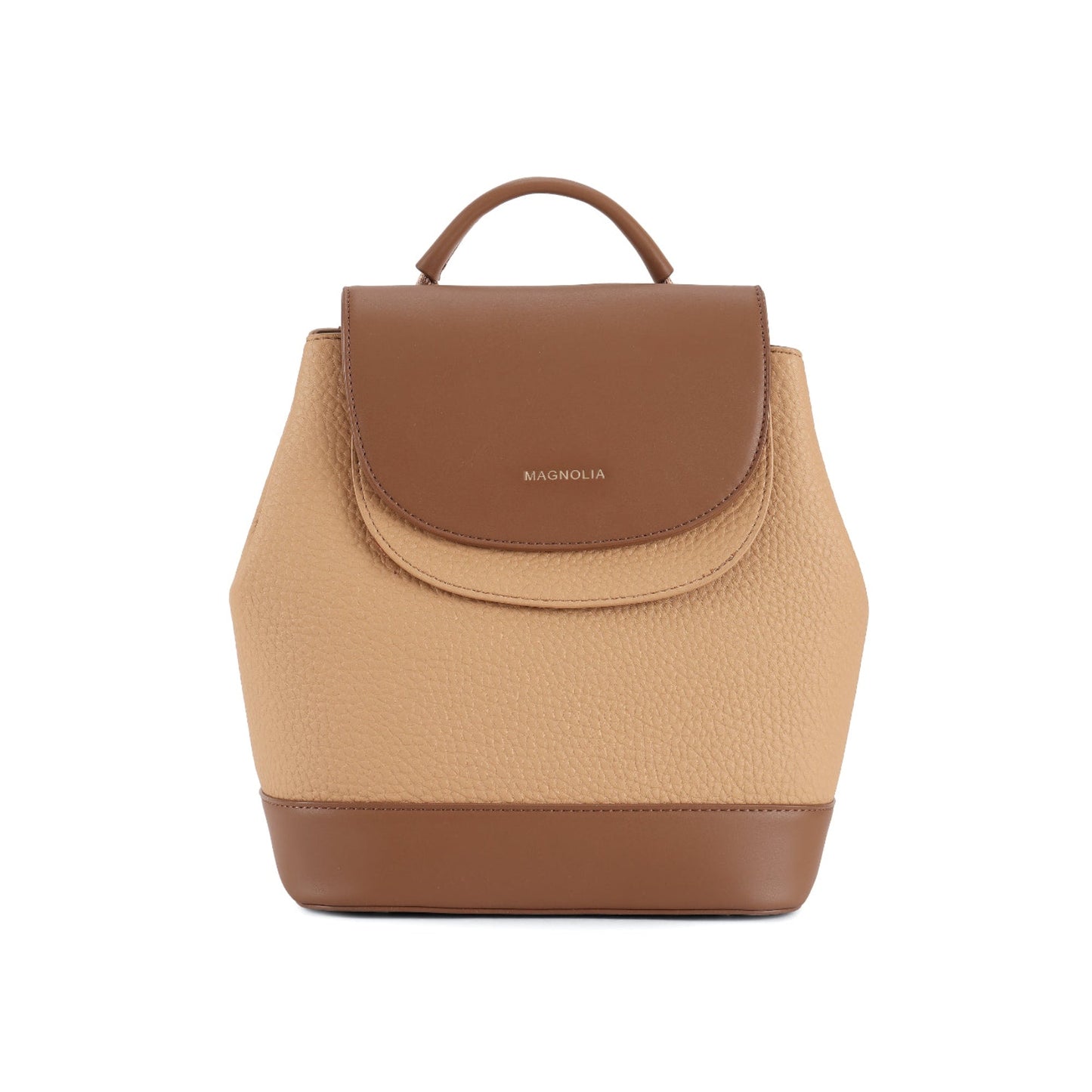 Magnolia Khaki PU Leather Solid One Size Women Backpack