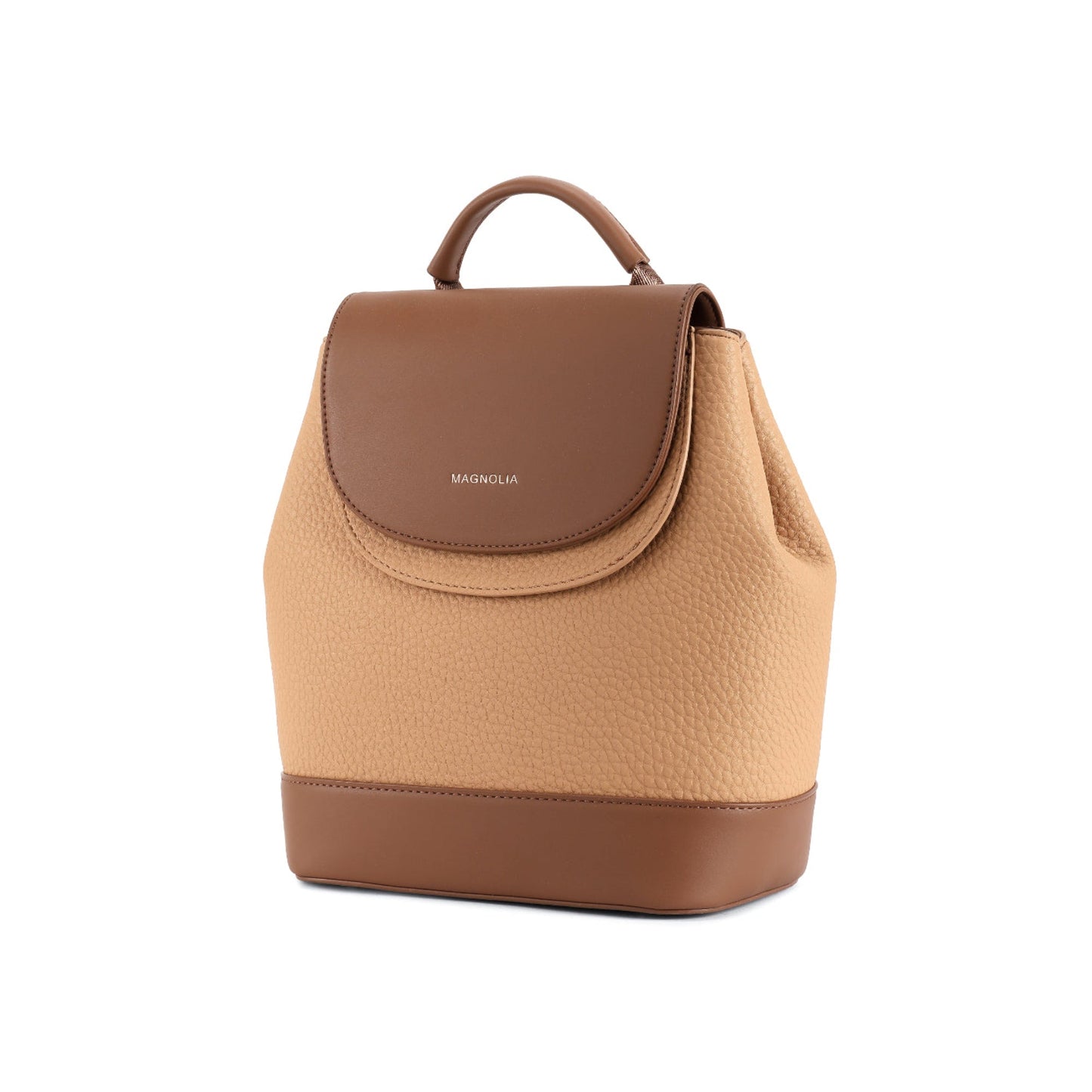 Magnolia Khaki PU Leather Solid One Size Women Backpack