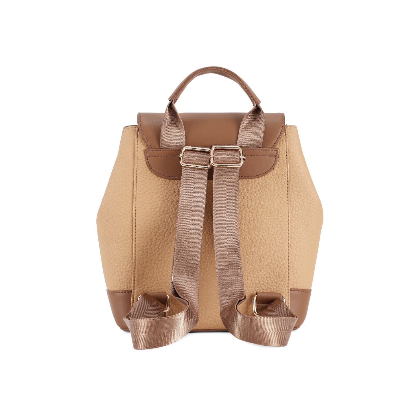 Magnolia Khaki PU Leather Solid One Size Women Backpack