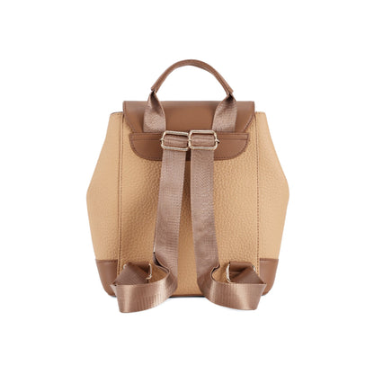 Magnolia Khaki PU Leather Solid One Size Women Backpack