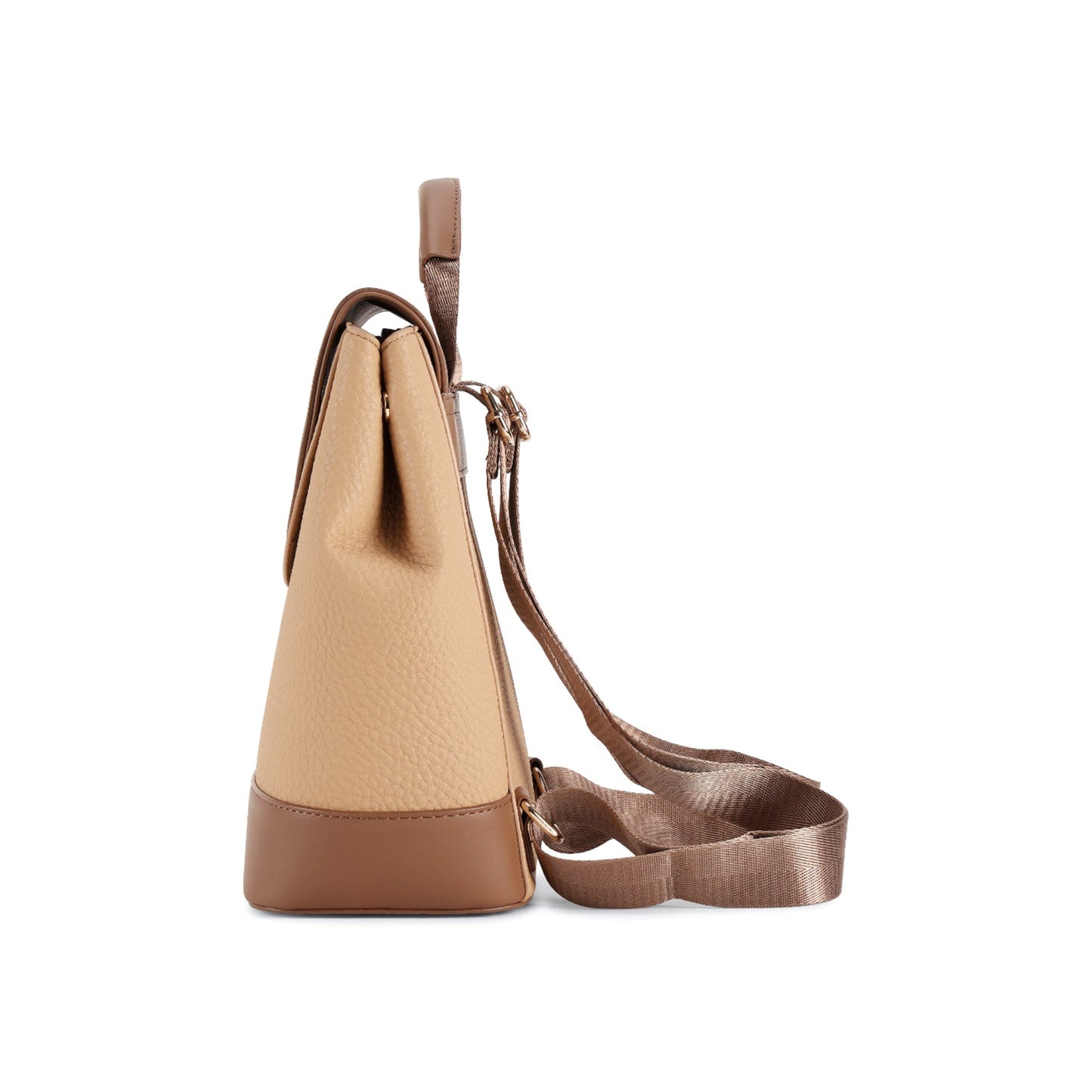 Magnolia Khaki PU Leather Solid One Size Women Backpack
