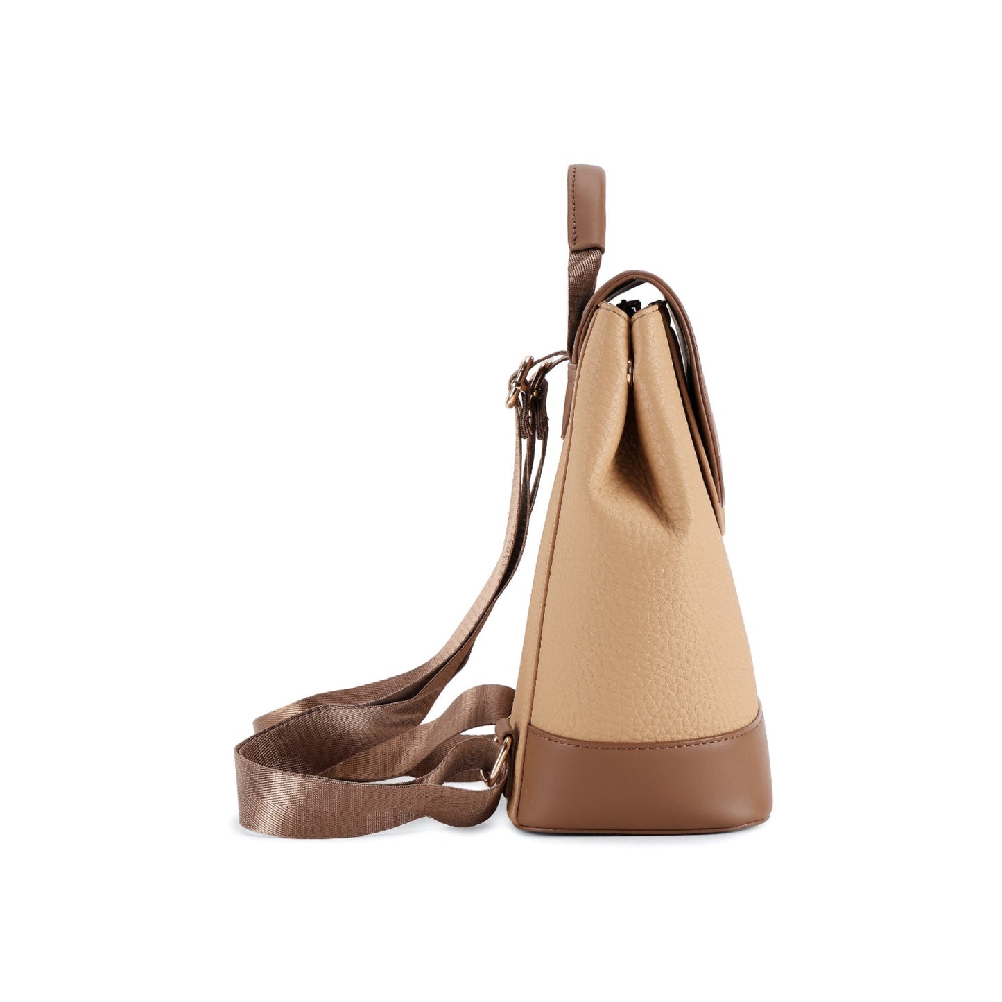 Magnolia Khaki PU Leather Solid One Size Women Backpack