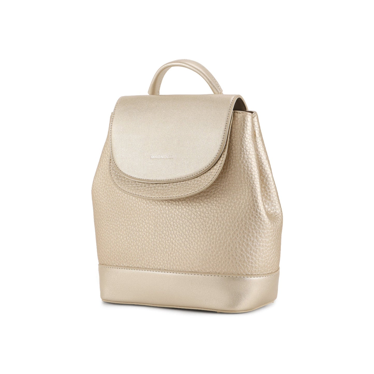 Magnolia Gold PU Leather Solid One Size Women Backpack