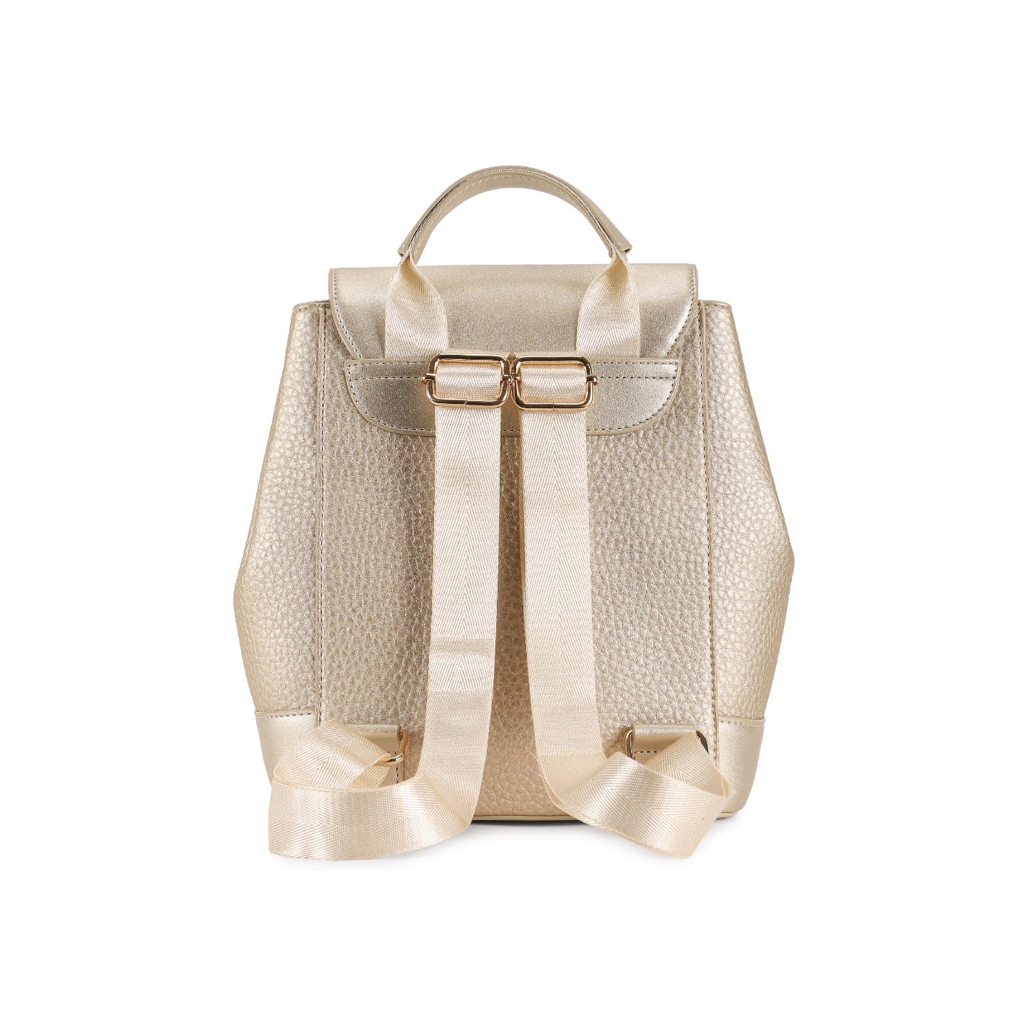 Magnolia Gold PU Leather Solid One Size Women Backpack