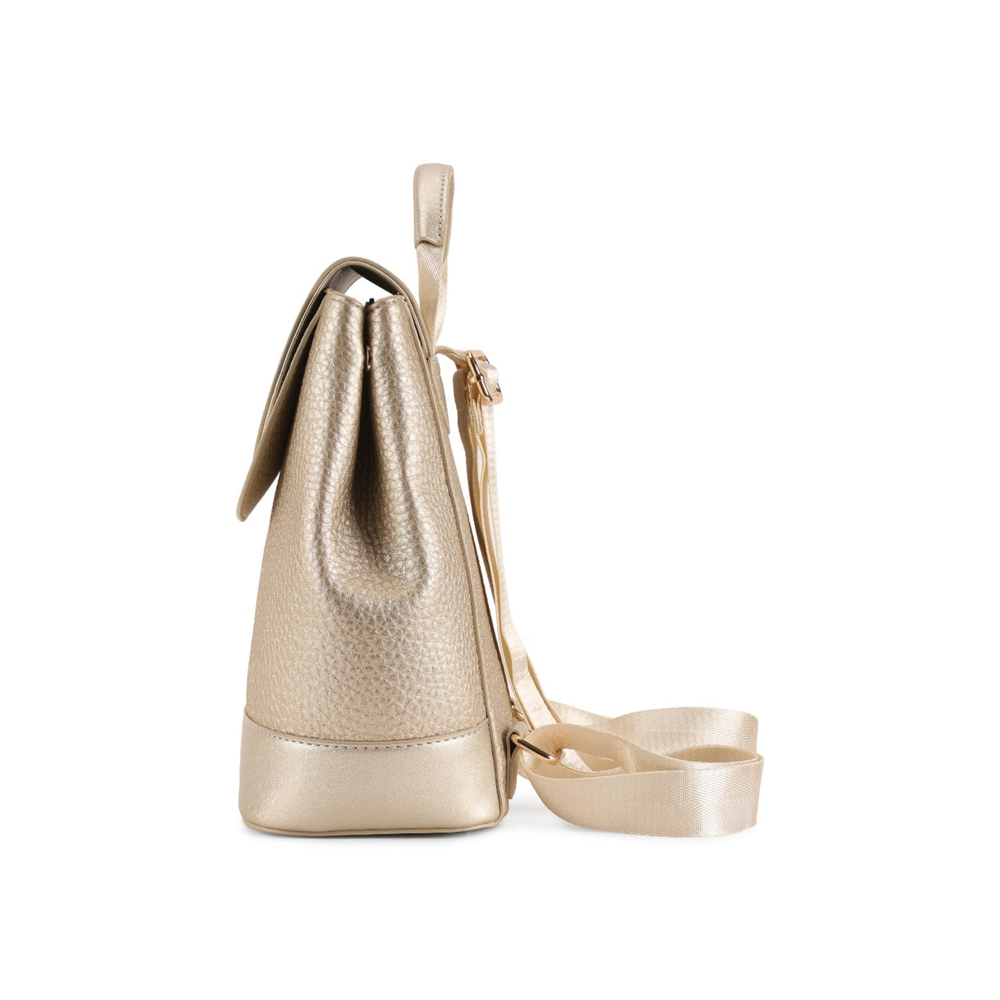 Magnolia Gold PU Leather Solid One Size Women Backpack