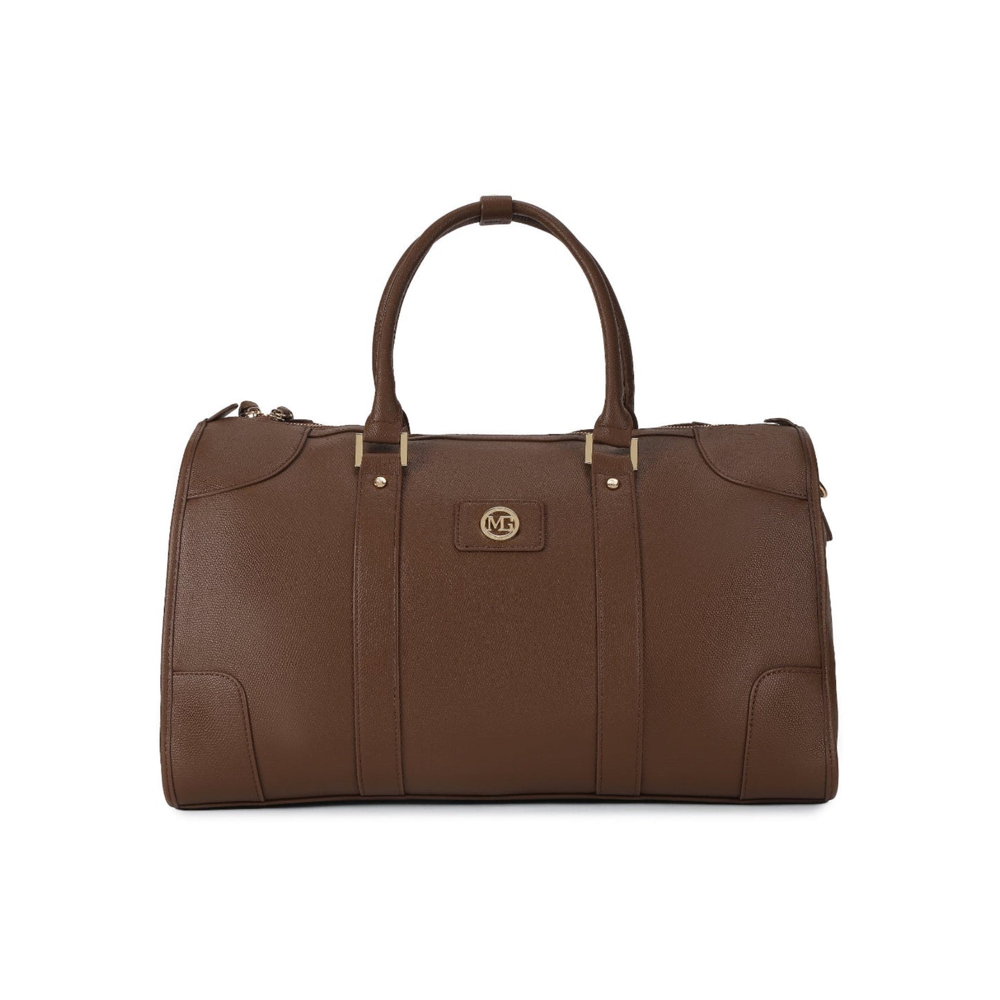 Magnolia Coffee PU Leather Solid One Size Unisex Duffle Bag