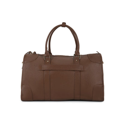 Magnolia Coffee PU Leather Solid One Size Unisex Duffle Bag