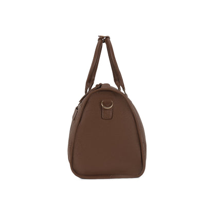 Magnolia Coffee PU Leather Solid One Size Unisex Duffle Bag