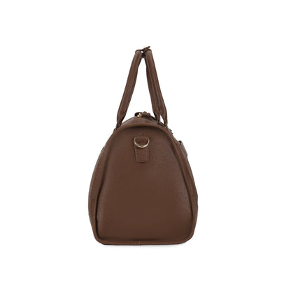 Magnolia Coffee PU Leather Solid One Size Unisex Duffle Bag