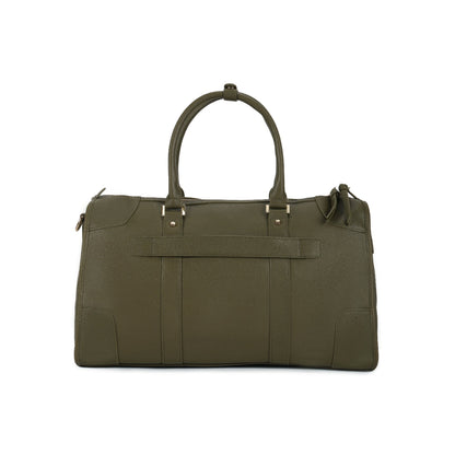 Magnolia Green PU Leather Solid One Size Unisex Duffle Bag