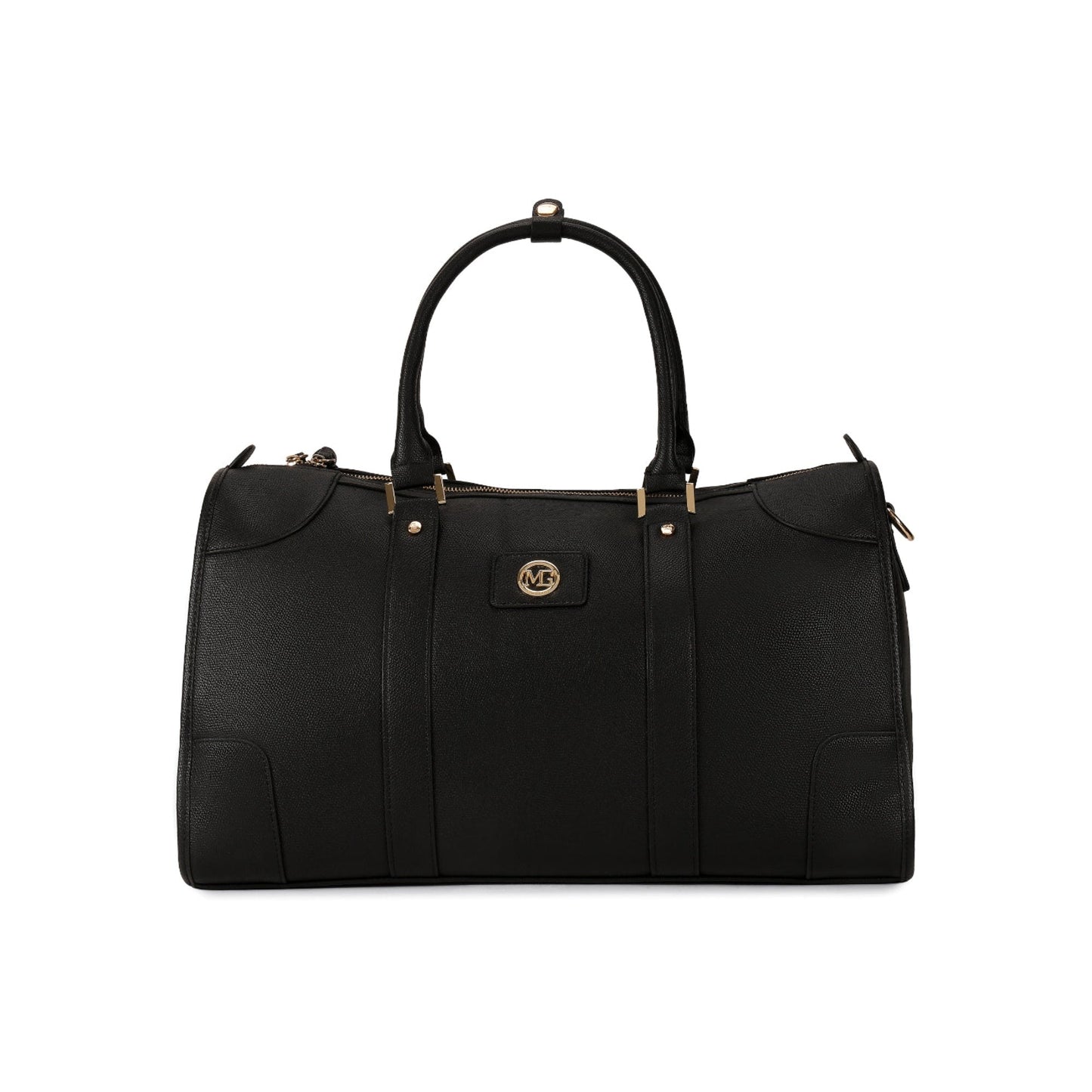 Magnolia Black PU Leather Solid One Size Unisex Duffle Bag