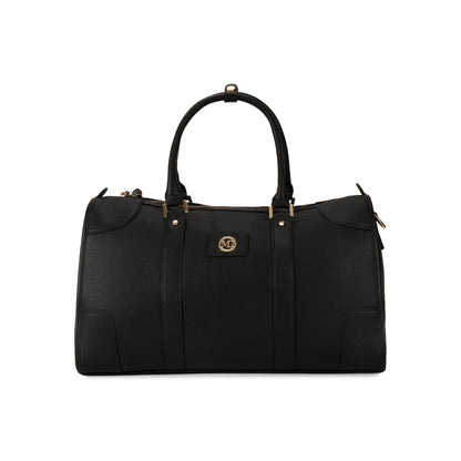 Magnolia Black PU Leather Solid One Size Unisex Duffle Bag