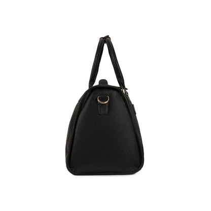 Magnolia Black PU Leather Solid One Size Unisex Duffle Bag