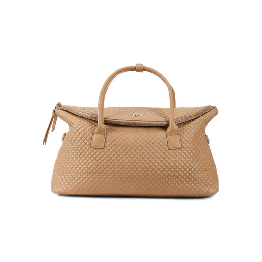 Magnolia Khaki Quilted One Size PU Leather Shoulder Bag