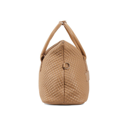 Magnolia Khaki PU Leather Quilted One Size Unisex Duffle Bag